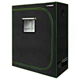VIVOSUN 48"x24"x60" Mylar Hydroponic Grow Tent with Observation Window and Floor Tray for Indoor Plant Growing 2'x4'